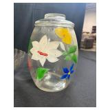 Set of 3 Vintage Glass and Mixing Bowls with Floral Designs