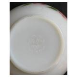 Set of 3 Vintage Glass and Mixing Bowls with Floral Designs