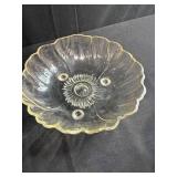 Set of 3 Vintage Glass and Mixing Bowls with Floral Designs