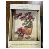 Framed Watercolor Hydrangea Art and 3 Decorative Wall Plaques