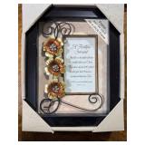 Framed Watercolor Hydrangea Art and 3 Decorative Wall Plaques