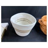 Home Decor Collection: Framed Art, Decorative Baskets, Faith with Lilies Figurine