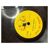 Vintage Backgammon Set, Model Train Engine, and 78 RPM Children