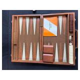 Vintage Backgammon Set, Model Train Engine, and 78 RPM Children