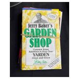 Garden Tool Lot with Galvanized Tub, Assorted Gloves, Framed Egg Print, and Garden Booklet