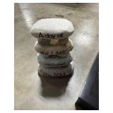 Home Decor Assortment with Wood Tray, Shadow Box, Stone Decor, and Goose Wall Hanger