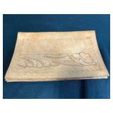 Vintage Gold Evening Bags and Tooled Leather Wallet Set