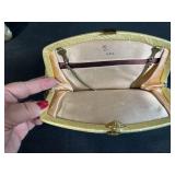 Vintage Gold Evening Bags and Tooled Leather Wallet Set