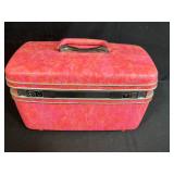 Vintage Samsonite Silhouette Pink Train Case with Mirror