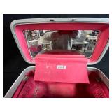 Vintage Samsonite Silhouette Pink Train Case with Mirror