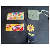 Collection of 4 Unique Purses and Clutches - Crochet, Floral, Novelty Designs