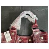XOXO Burgundy Faux Leather Shoulder Bag with Tags - retail $79