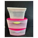 Sterilite and Rubbermaid Plastic Storage Drawers and Bin Set