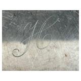 Collection of 4 Silver and Metal Tableware Items with Decorative City Sculpture