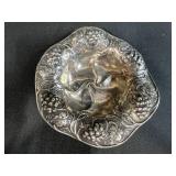Collection of 4 Silver and Metal Tableware Items with Decorative City Sculpture