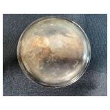 Collection of 4 Silver and Metal Tableware Items with Decorative City Sculpture