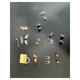 Collection of Vintage Silver Tone and Mixed Metal Earrings, Heart Brooch & Kramer of NY Brooch