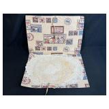 Collection of Vintage Lace Doilies in Patterned Fabric Sleeve