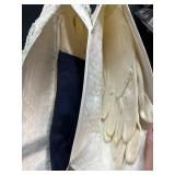 Designer Crossbody Bags with Vintage Wallet, Gloves, and Decorative Linens Set