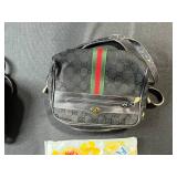 Designer Crossbody Bags with Vintage Wallet, Gloves, and Decorative Linens Set