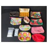 Assorted Cosmetic Bags and Vintage Jewelry Case Collection