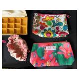 Assorted Cosmetic Bags and Vintage Jewelry Case Collection