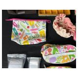 Assorted Cosmetic Bags and Vintage Jewelry Case Collection