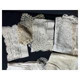 Collection of Vintage Lace Doilies and Linens Assorted Patterns
