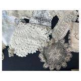 Collection of Vintage Lace Doilies and Linens Assorted Patterns
