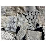 Collection of Vintage Lace Doilies and Linens Assorted Patterns