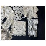 Collection of Vintage Lace Doilies and Linens Assorted Patterns