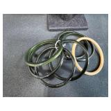 Collection of Vintage Bakelite and Plastic Bangles Assorted Colors