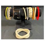 Collection of Vintage Bangle Bracelets in Mixed Materials
