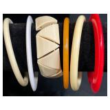 Collection of Vintage Bangle Bracelets in Mixed Materials