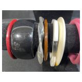 Collection of Vintage Bakelite and Plastic Bangle Bracelets