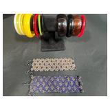 Collection of Assorted Bangle Bracelets and 2 Beaded Cuff Bracelets