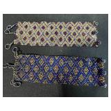Collection of Assorted Bangle Bracelets and 2 Beaded Cuff Bracelets