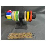 Assorted Vintage Bangle Bracelets and Beaded Bracelet Collection