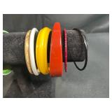 Assorted Vintage Bangle Bracelets and Beaded Bracelet Collection