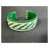 Collection of Woven Plastic Cuff Bracelets and 1 Beaded Bracelet
