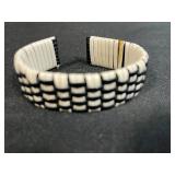 Collection of Woven Plastic Cuff Bracelets and 1 Beaded Bracelet