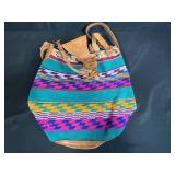 Dooney & Bourke Leather Crossbody and Colorful Woven Shoulder Bag Set