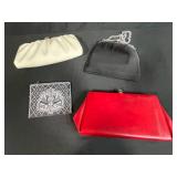 Set of 4 Vintage Clutch and Evening Handbags Assorted Styles