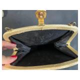 Set of 3 Vintage Evening Clutch Purses with Gold and Beaded Designs