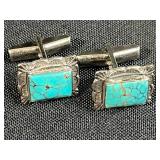 Collection of Vintage and Silver Tone Jewelry: Signed Earrings, Turquoise Cufflinks, Heart Earrings, More - display not inc