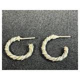 Collection of Vintage and Silver Tone Jewelry: Signed Earrings, Turquoise Cufflinks, Heart Earrings, More - display not inc