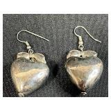 Collection of Vintage and Silver Tone Jewelry: Signed Earrings, Turquoise Cufflinks, Heart Earrings, More - display not inc