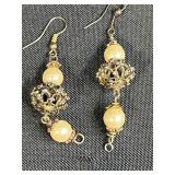 Collection of Vintage and Silver Tone Jewelry: Signed Earrings, Turquoise Cufflinks, Heart Earrings, More - display not inc