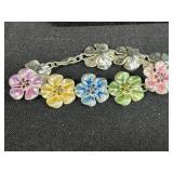 Assorted Bracelet and Bangle Jewelry Lot with Beaded, Floral, and Chain Designs