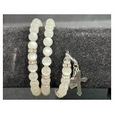 Collection of Silver Tone and Costume Bracelets Including 925 and Monet